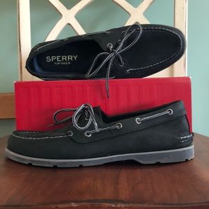 Men’s size 10M (medium) black Sperry’s.
